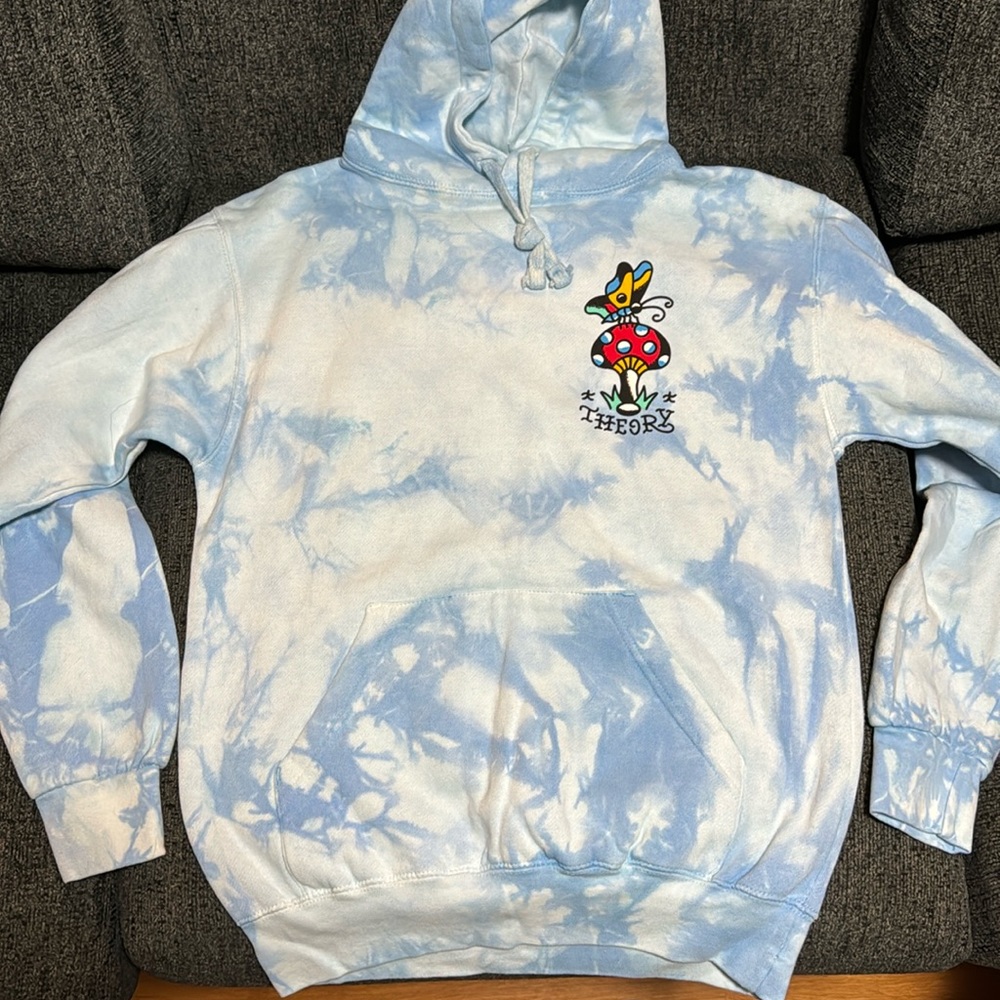 Theory Skateboard Blue Tye-Dye Sweater